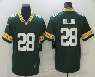 Men's Green Bay Packers #28 AJ Dillon Green 2021 Vapor Untouchable Stitched NFL Nike Limited Jersey