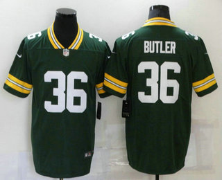 Men's Green Bay Packers #36 LeRoy Butler Green 2021 Vapor Untouchable Stitched NFL Nike Limited Jersey