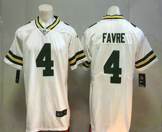 Men's Green Bay Packers #4 Brett Favre White 2018 Vapor Untouchable Stitched NFL Nike Limited Jersey