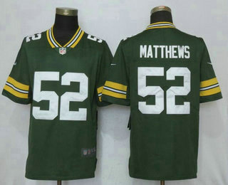 Men's Green Bay Packers #52 Clay Matthews Green 2017 Vapor Untouchable Stitched NFL Nike Limited Jersey