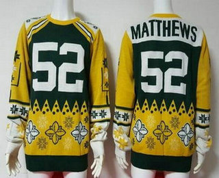 Men's Green Bay Packers #52 Clay Matthews Multicolor NFL Sweater