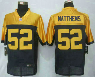 Men's Green Bay Packers #52 Clay Matthews Navy Blue Gold NFL Nike Limited Jersey