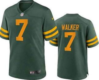 Men's Green Bay Packers #7 Quay Walker Limited Green Alternate Vapor Jersey