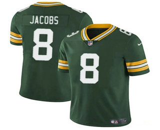 Men's Green Bay Packers #8 Josh Jacobs Green Green Vapor Untouchable Limited Stitched Jersey