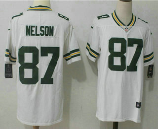 Men's Green Bay Packers #87 Jordy Nelson White 2017 Vapor Untouchable Stitched NFL Nike Limited Jersey