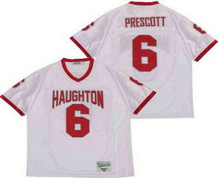 Men's Haughton High School #6 Dak Prescott White Football Jersey