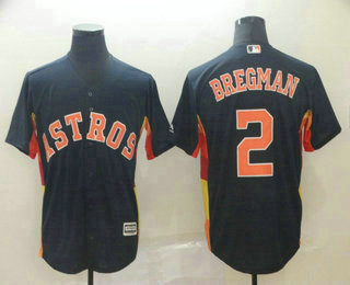 Men's Houston Astros #2 Alex Bregman Navy Blue Stitched MLB Cool Base MLB Jersey