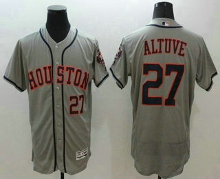 Men's Houston Astros #27 Jose Altuve Grey Flexbase 2016 MLB Player Jersey