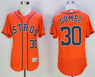 Men's Houston Astros #30 Carlos Gomez Orange 2016 Flexbase Majestic Baseball Jersey