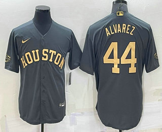 Men's Houston Astros #44 Yordan Alvarez Grey 2022 All Star Stitched Cool Base Nike Jersey