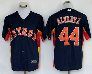 Men's Houston Astros #44 Yordan Alvarez Navy Blue Stitched MLB Cool Base Nike Jersey