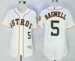 Men's Houston Astros #5 Jeff Bagwell Retired White Stitched MLB 2016 Majestic Flex Base Jersey