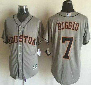 Men's Houston Astros #7 Craig Biggio Gray Retired Player 2015 MLB Cool Base Jersey