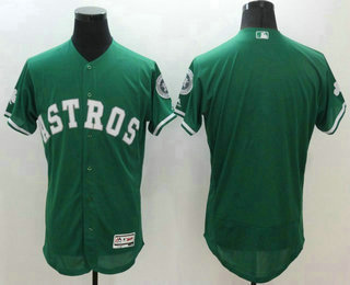 Men's Houston Astros Blank Green Celtic Flexbase Authentic Collection Player Jersey