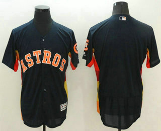 Men's Houston Astros Blank Navy Blue 2016 Flexbase Majestic Baseball Jersey