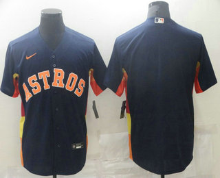 Men's Houston Astros Blank Navy Blue Stitched MLB Cool Base Nike Jersey