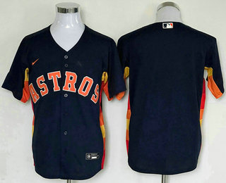 Men's Houston Astros Blank Navy Blue Stitched MLB Cool Base Nike Jersey