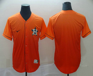 Men's Houston Astros Blank Nike Orange Fade Stitched Jersey