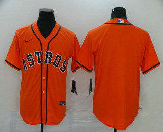 Men's Houston Astros Blank Orange Stitched MLB Cool Base Nike Jersey