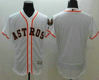 Men's Houston Astros Blank White Flexbase 2016 MLB Player Jersey