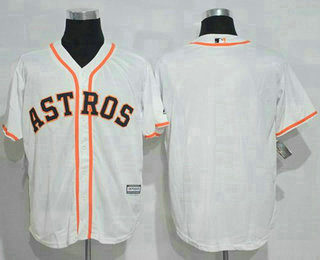 Men's Houston Astros Blank White New Cool Base Stitched MLB Jersey