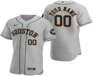 Men's Houston Astros Customized Gray Authentic Jersey