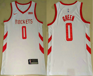 Men's Houston Rockets #0 Jalen Green New White 2018 Nike Swingman ROKiT Stitched NBA Jersey