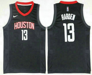 Men's Houston Rockets #13 James Harden Black 2017-2018 Nike Icon Edition Swingman Jersey