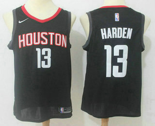 Men's Houston Rockets #13 James Harden New Black 2017-2018 Nike Swingman Stitched NBA Jersey