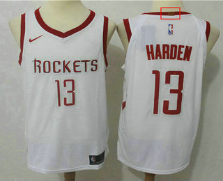 Men's Houston Rockets #13 James Harden New White 2017-2018 Nike Authentic Stitched NBA Jersey