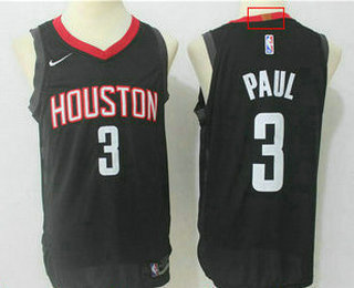 Men's Houston Rockets #3 Chris Paul New Black 2017-2018 Nike Authentic Stitched NBA Jersey