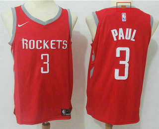 Men's Houston Rockets #3 Chris Paul New Red 2017-2018 Nike Authentic Stitched NBA Jersey