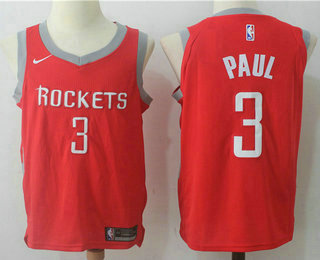 Men's Houston Rockets #3 Chris Paul New Red 2017-2018 Nike Swingman Stitched NBA Jersey