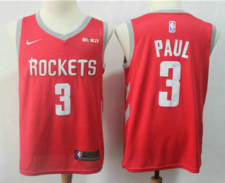 Men's Houston Rockets #3 Chris Paul New Red 2018 Nike Swingman ROKiT Stitched NBA Jersey