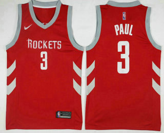 Men's Houston Rockets #3 Chris Paul Red 2017-2018 Nike Icon Edition Swingman Jersey