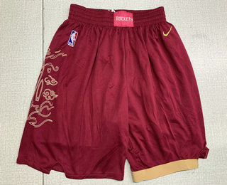 Men's Houston Rockets New Red 2019 City Edition NBA Swingman Shorts