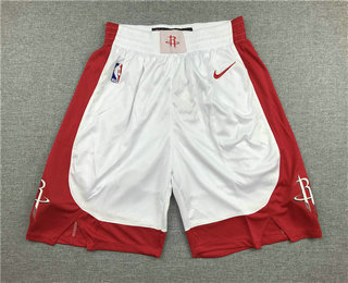 Men's Houston Rockets New White 2019 Nike Swingman Stitched NBA Shorts