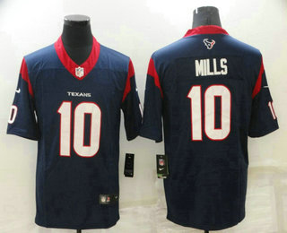 Men's Houston Texans #10 Davis Mills Navy Blue 2021 Vapor Untouchable Stitched NFL Nike Limited Jersey