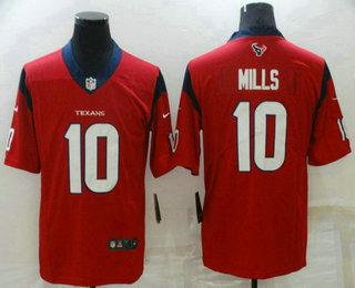 Men's Houston Texans #10 Davis Mills Red 2021 Vapor Untouchable Stitched NFL Nike Limited Jersey