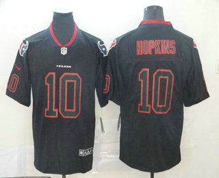 Men's Houston Texans #10 DeAndre Hopkins 2018 Black Lights Out Color Rush Stitched NFL Nike Limited Jersey