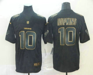 Men's Houston Texans #10 DeAndre Hopkins Black Gold 2019 Vapor Untouchable Stitched NFL Nike Limited Jersey