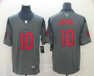 Men's Houston Texans #10 DeAndre Hopkins Gray 2019 Inverted Legend Stitched NFL Nike Limited Jersey