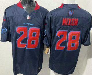 Men's Houston Texans #28 Joe Mixon Limited Navy Alternate FUSE Vapor Jersey