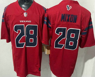 Men's Houston Texans #28 Joe Mixon Limited Red FUSE Vapor Jersey