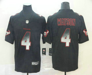 Men's Houston Texans #4 Deshaun Watson Black 2019 Vapor Smoke Fashion Stitched NFL Nike Limited Jersey