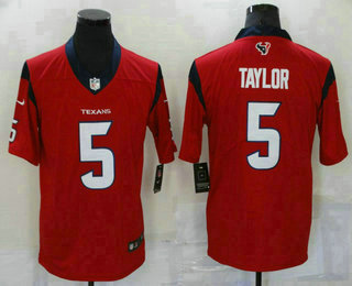 Men's Houston Texans #5 Tyrod Taylor Red 2021 Vapor Untouchable Stitched NFL Nike Limited Jersey