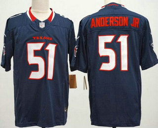 Men's Houston Texans #51 Will Anderson Jr Limited Navy FUSE Vapor Jersey