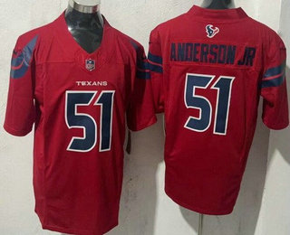 Men's Houston Texans #51 Will Anderson Jr Limited Red FUSE Vapor Jersey