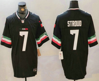 Men's Houston Texans #7 CJ Stroud Black Mexico FUSE Vapor Limited Stitched Jersey