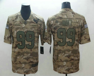 Men's Houston Texans #99 J.J. Watt 2018 Camo Salute to Service Stitched NFL Nike Limited Jersey